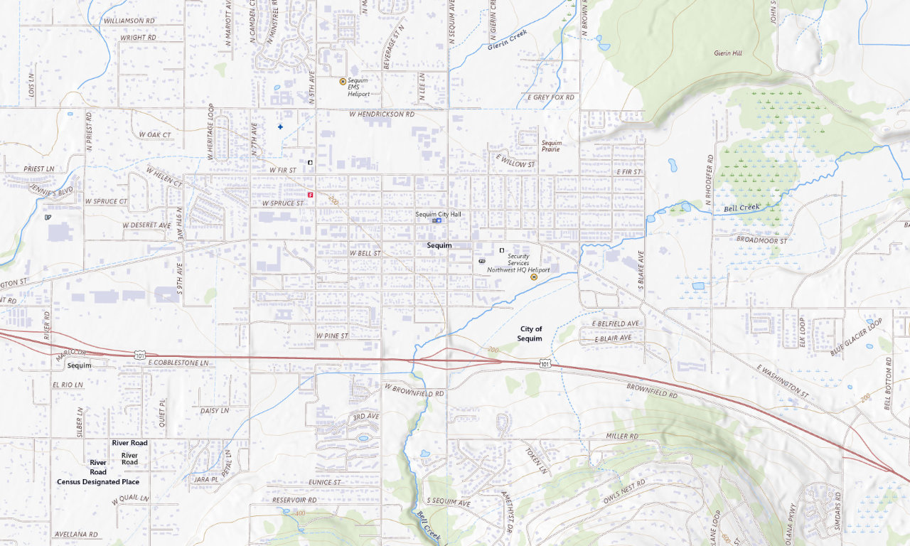 Topographic map around Gilgal Oasis RV Park
